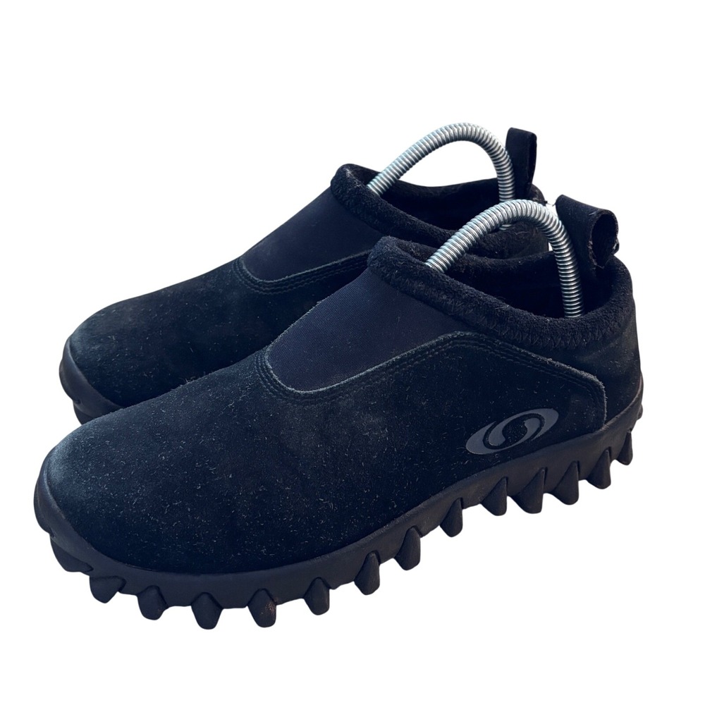 Vintage Salomon Snowclog Black Suede Slip On Winter Shoe Womens 8 871368 - Picture 1 of 11